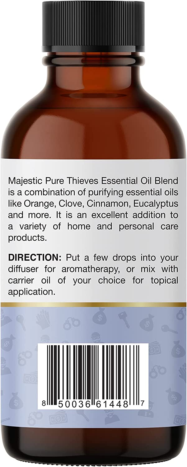 Majestic Pure Thief Essential Oil Blend, 100% Pure & Natural Therapeutic  Grade Oil for Uplifting Mood, 1 oz 